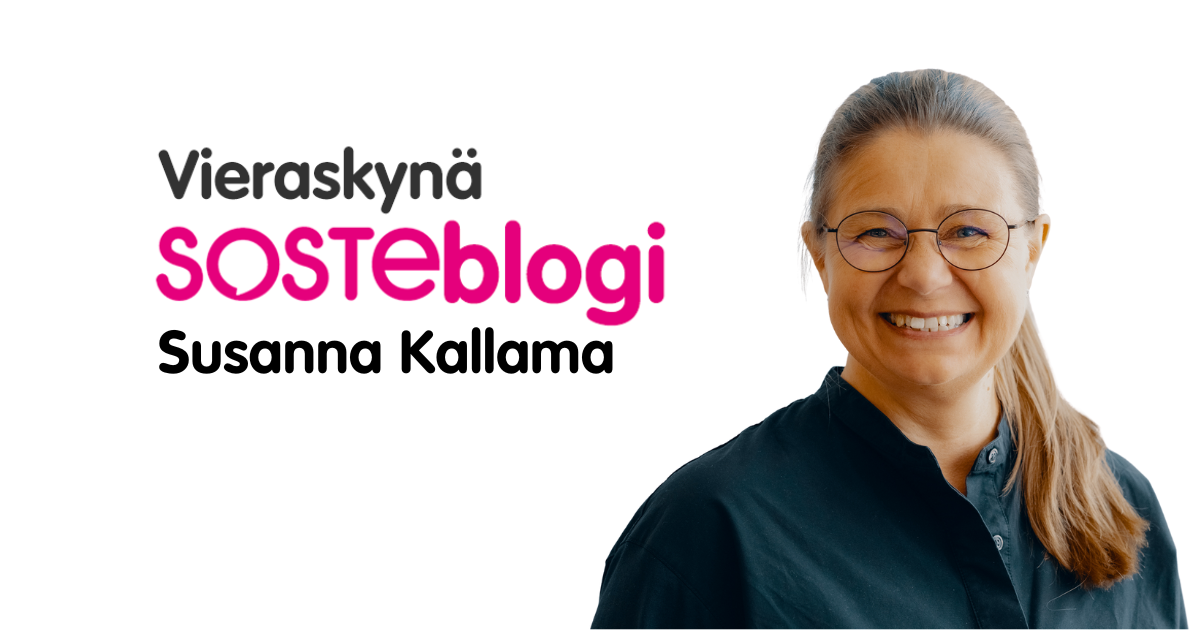 ARVO ry:n toimitusjohtaja Susanna Kallama SOSTEbblogin Vieraskynän kirjoittajakuvassa.