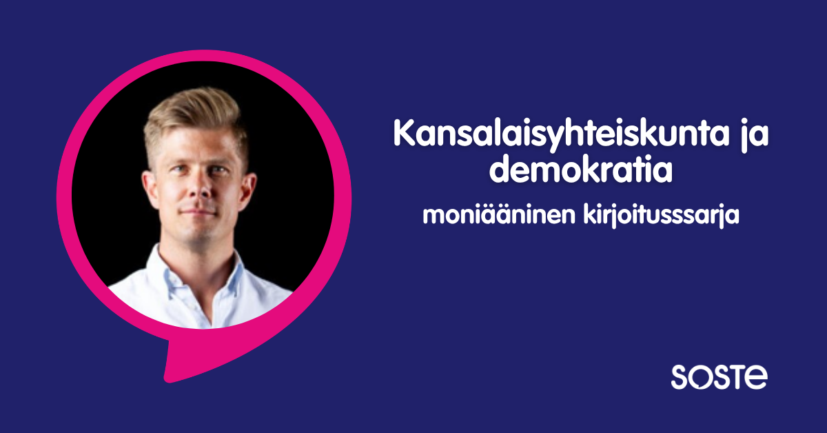 Ohjelmajohtaja Hannu-Pekka Ikäheimo Sitrasta Kansalaisyhteiskunta ja demokratia -kirjoitussarjan kirjoittajakuvassa.