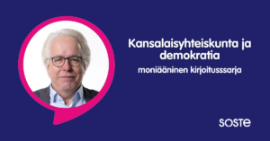 Jukka Kekkonen, oikeushistorian emeritusprofessori Kansalaisyhteiskunta ja demokratia -kirjoitussarjan kirjoittajakuvassa.