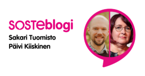 Sosten erityisasiantuntijat Sakari Tuomisto ja Päivi Kiiskinen SOSTEblogin kirjoittajakuvassa.